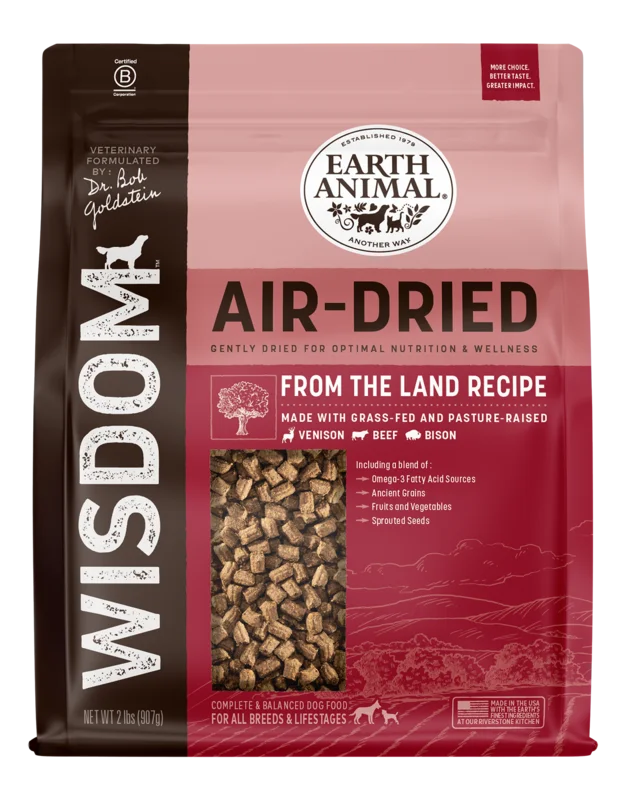 Earth Animal Wisdom Air-Dried From the Land Recipe Dry Dog Food
