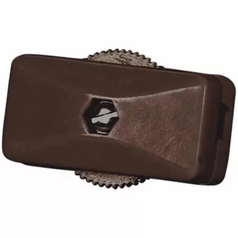 Eaton Cooper Wiring 120-Volt Feed-Through Cord Switch, Brown Brown