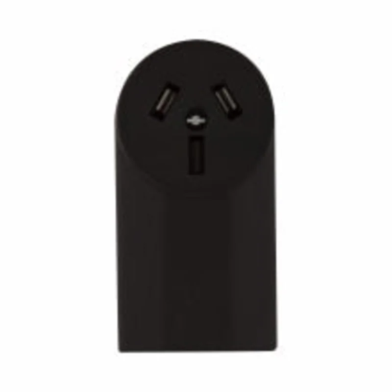 Eaton Cooper Wiring 50-Amp Surface-Mount Appliance Electrical Outlet Black