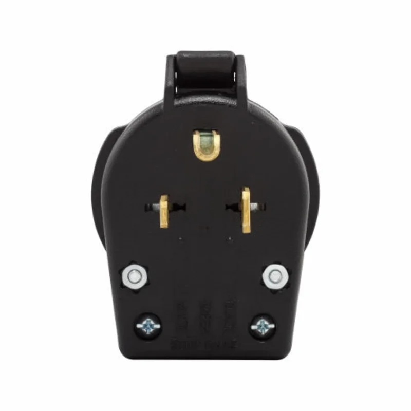 Eaton Cooper Wiring Arrow Hart Heavy-Duty Universal Nema Power Plug 30A/50A, 250V Black Black