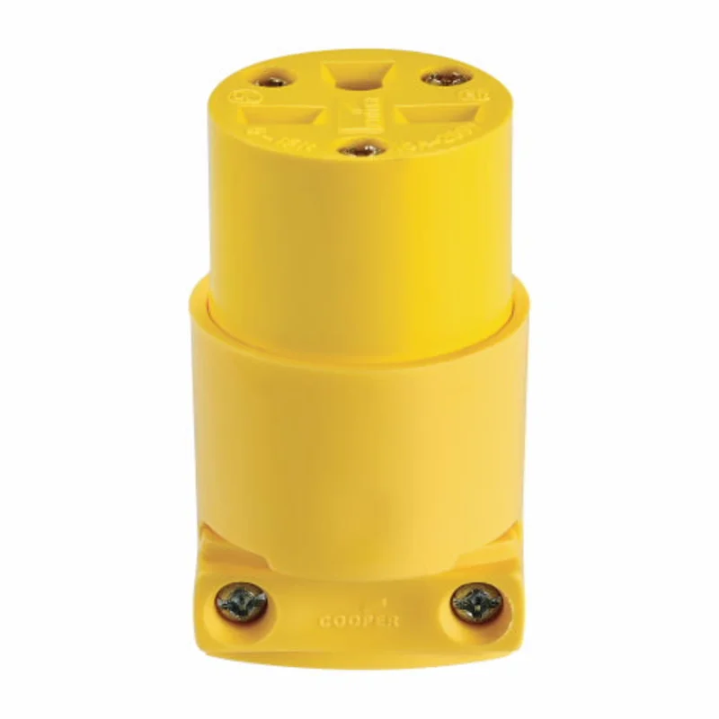 Eaton Cooper Wiring Arrow Hart Straight Blade Connector 15A, 250V Yellow Yellow