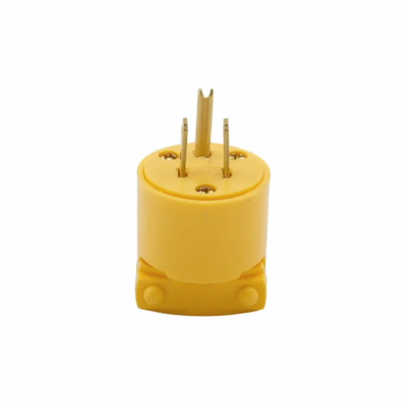 Eaton Cooper Wiring Arrow Hart Straight Blade Plug 15A, 125V Yellow Yellow