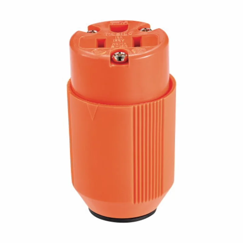 Eaton Cooper Wiring Auto Grip Straight Blade Connector 15A, 125V Orange Orange