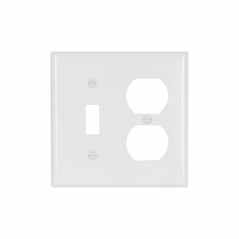 Eaton Cooper Wiring Combination Wallplate, White White