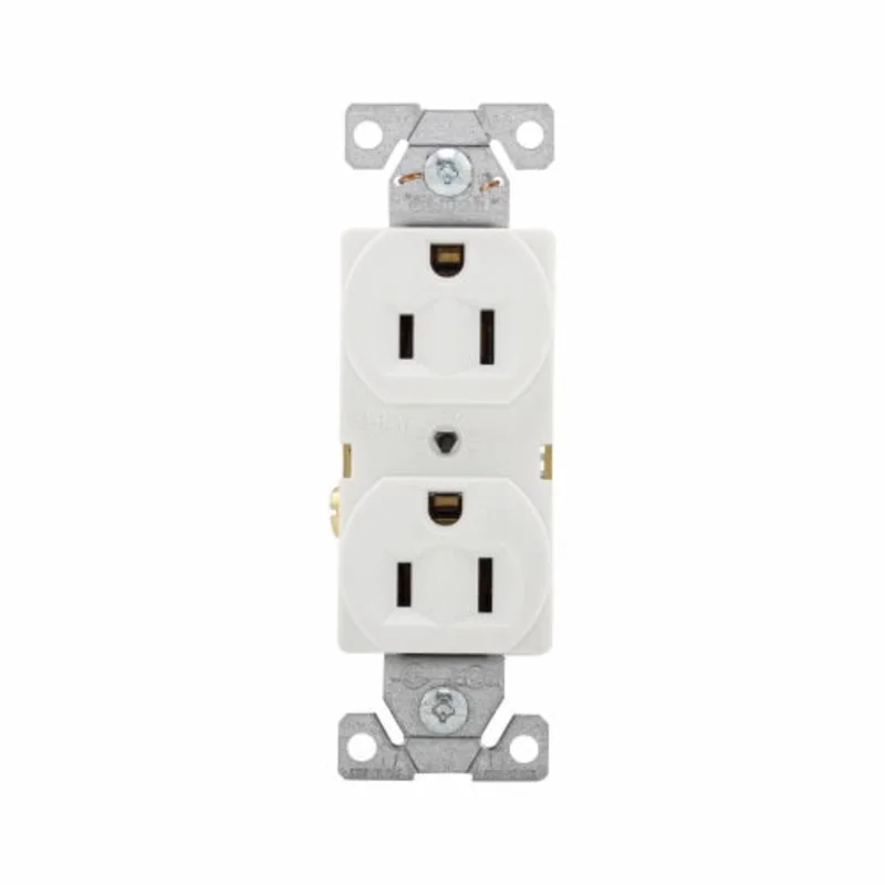 Eaton Cooper Wiring Commercial Specification Grade Duplex Receptacle 15A, 125V White White