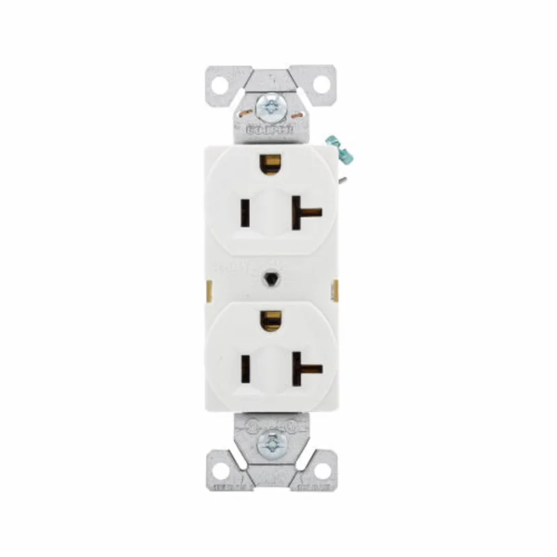 Eaton Cooper Wiring Commercial Specification Grade Duplex Receptacle 20A, 125V White White