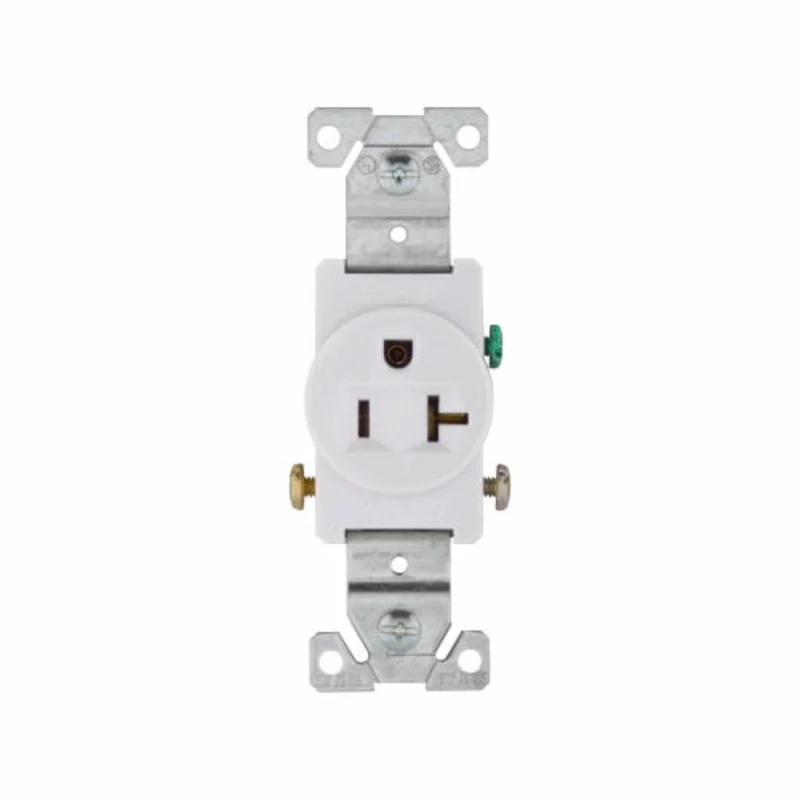 Eaton Cooper Wiring Commercial Specification Grade Single Receptacle 20A, 125V White White