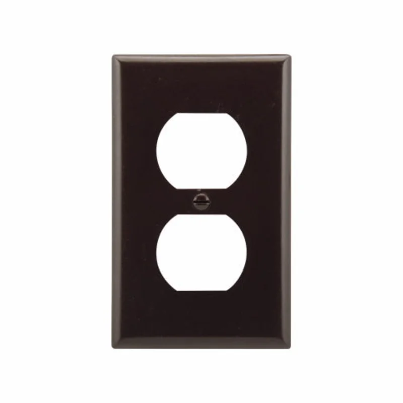 Eaton Cooper Wiring Duplex Receptacle Wallplate, Brown Brown