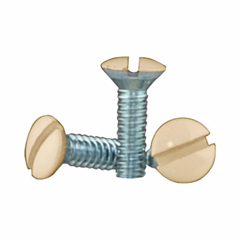 Eaton Cooper Wiring Polycarbonate Wallplate Screws, Ivory Ivory