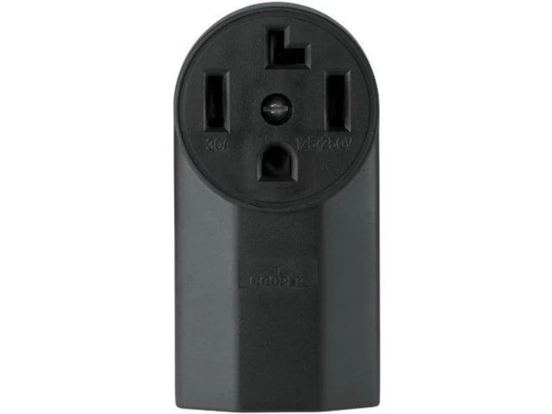 Eaton Cooper Wiring Power Device Receptacle 30A, 125/250V Black Black
