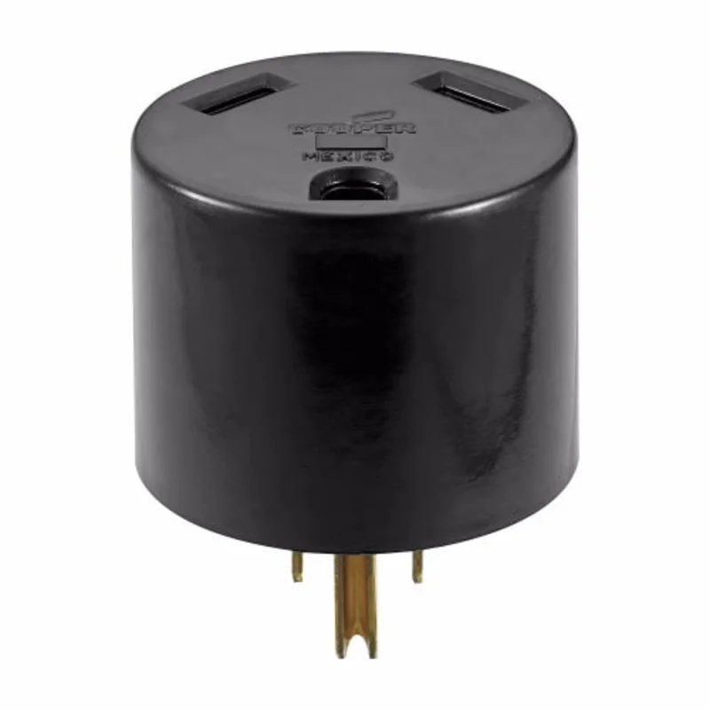 Eaton Cooper Wiring Receptacle Adapter 30A 125V Black Black