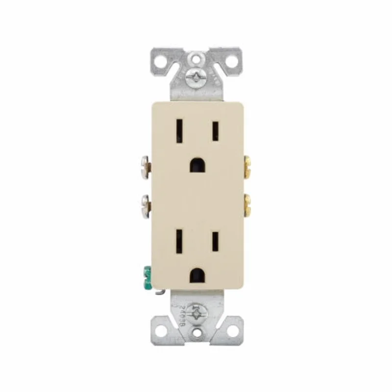 Eaton Cooper Wiring Residential Grade Duplex Receptacle 15A, 125V Ivory Ivory