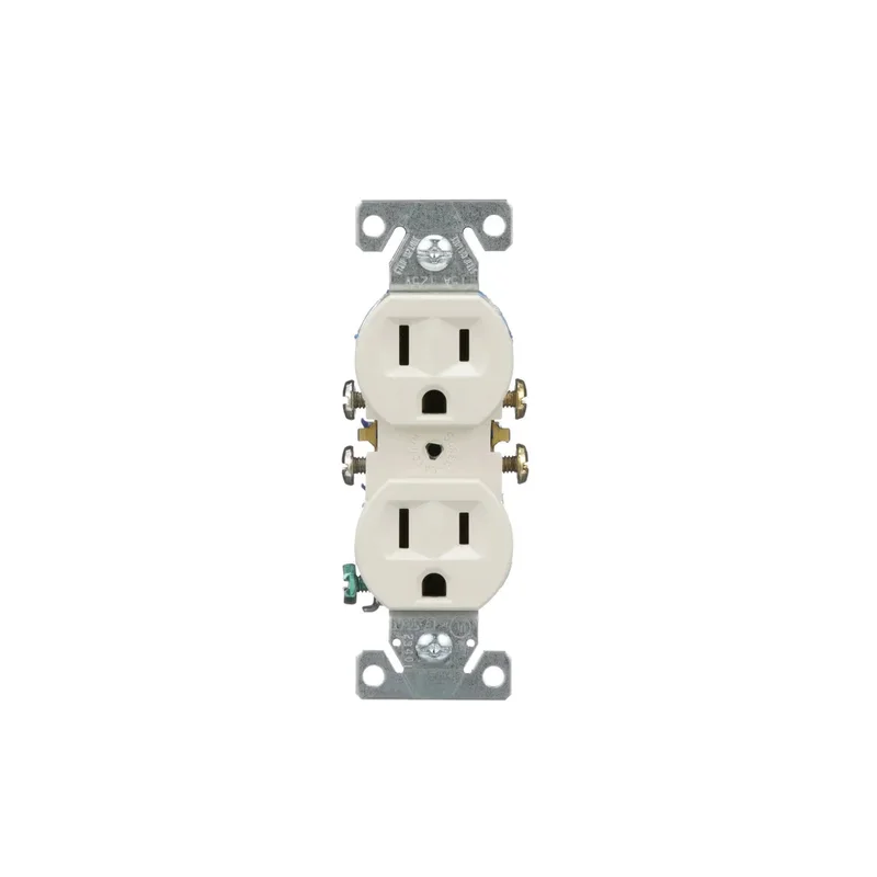 Eaton Cooper Wiring Residential Grade Duplex Receptacle 15A, 125V Light Almond Light Almond