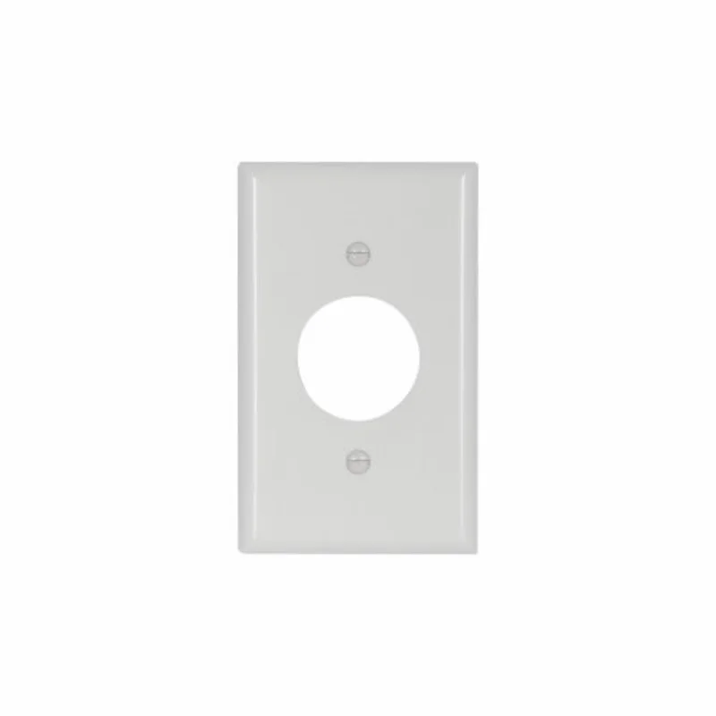 Eaton Cooper Wiring Single Receptacle Wallplate, Ivory Ivory
