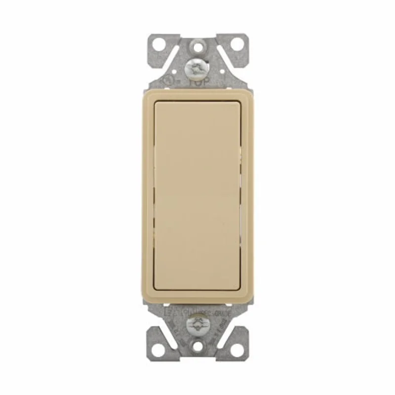 Eaton Cooper Wiring Standard Grade Decorator Switch 15A, 120/277V Ivory Ivory