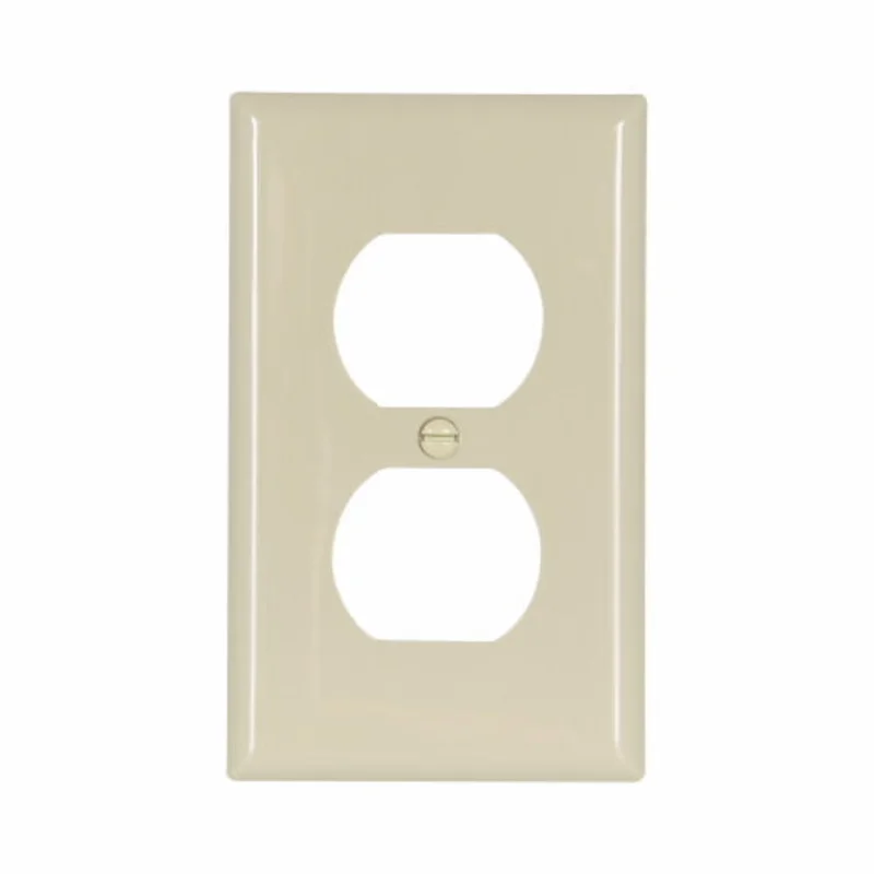 Eaton Cooper Wiring Standard Size Duplex Receptacle Wallplate, Ivory