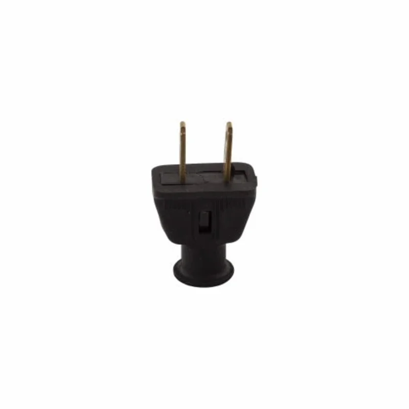 Eaton Cooper Wiring Straight Blade Plug 15A, 125V Black Black