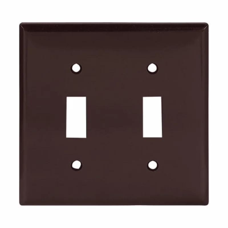 Eaton Cooper Wiring Toggle Wallplate, Brown Brown