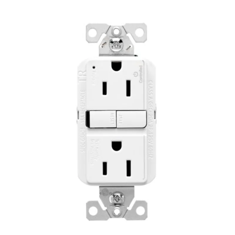 Eaton Slim GFCI Receptacle TWRGF15W White