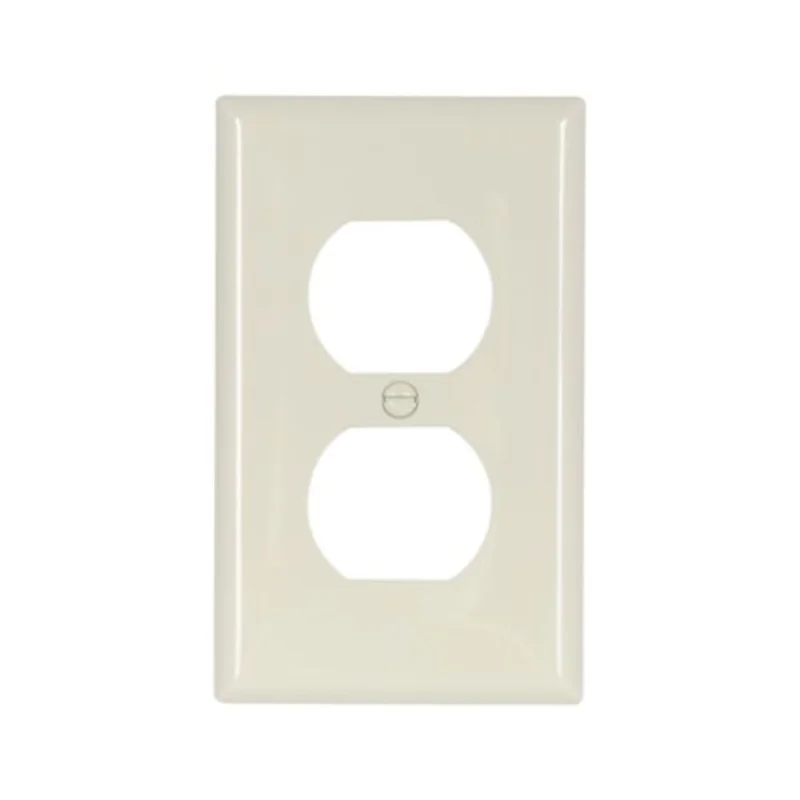 Eaton Standard Size Duplex Receptacle Wallplate Light almond