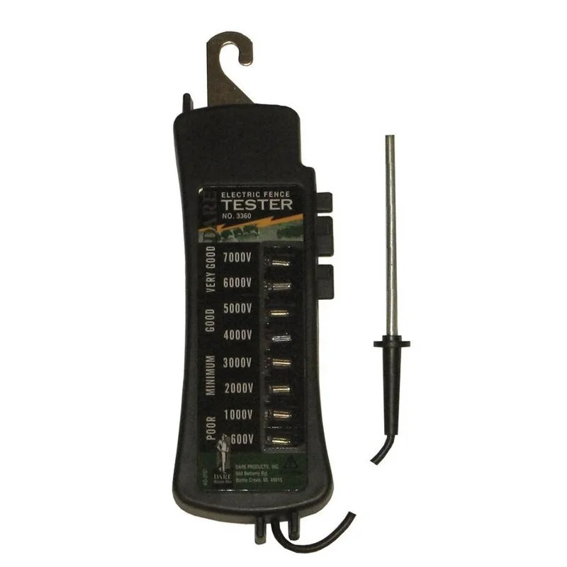 EIGHT LITE ELECTRIC FENCE TESTER BLACK