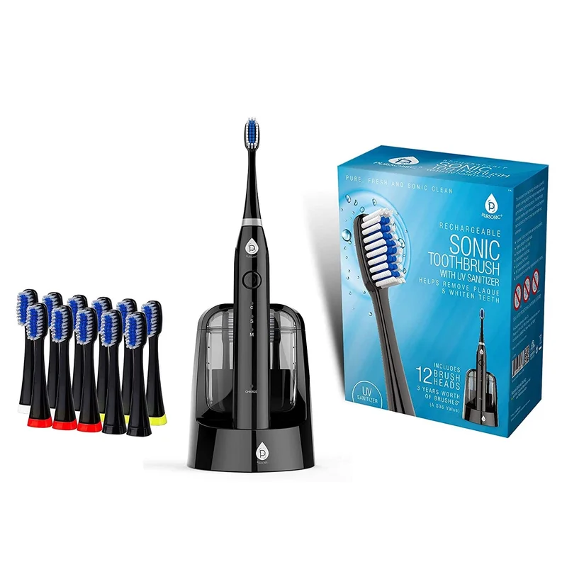 Electric Smart Series Rechargeable Toothbrush with UV Sanitizing Function Black