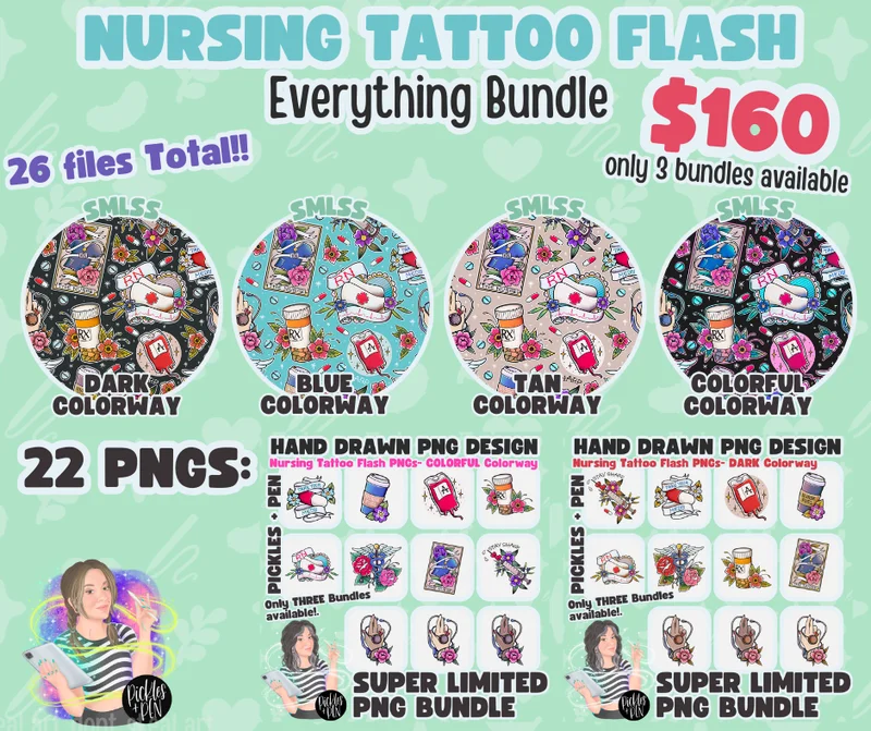 EVERYTHING BUNDLE "Tattoo Flash Nurse" [ONLY 3 AVAILABLE]