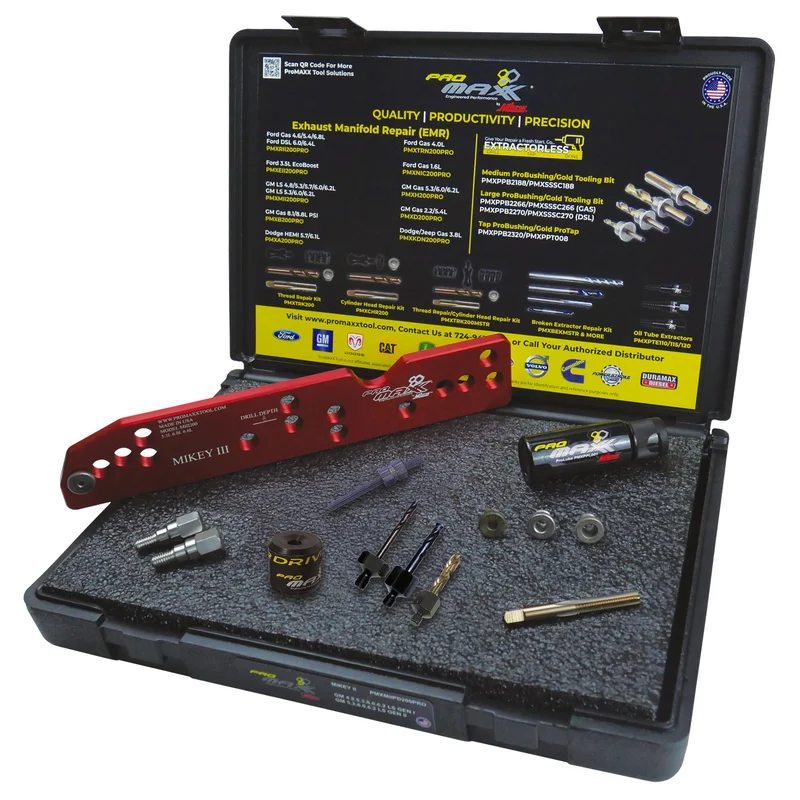 Exhaust Manifold Repair Kit Broken Bolt, GM/GMC LS 4.8L, 5.3L, 6.0L, 6.2L & NEW LT 6.6L - Mikey III