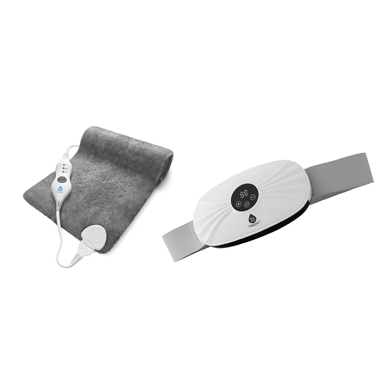 Extra Large Heating Pad & Rechargeable Stomach & Back Massager