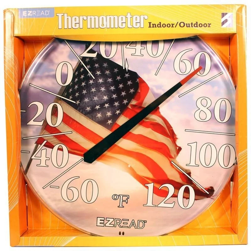 EZREAD DIAL THERMOMETER AMERICAN FLAG AMERICAN FLAG