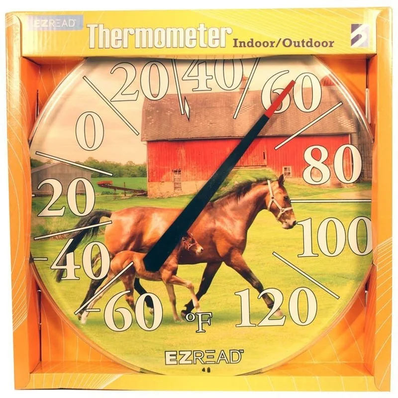 EZREAD DIAL THERMOMETER TWO HORSES HORSE/FOAL