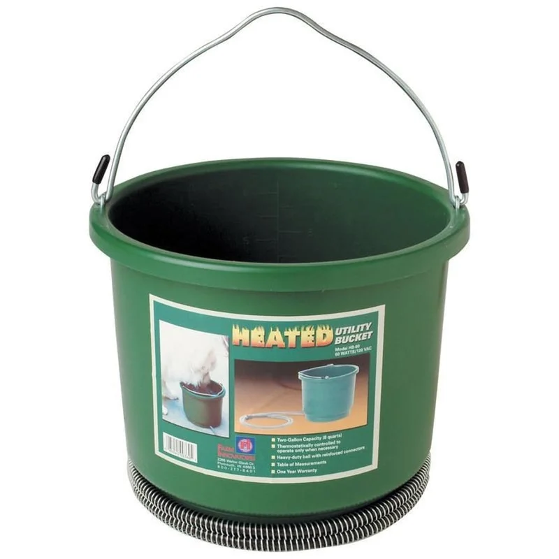 FARM INNOVATORS PLASTIC HEATED BUCKET GREEN