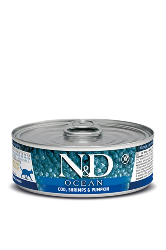 Farmina N&D Ocean Cod Shrimp & Pumpkin Recipe Adult Wet Cat Food