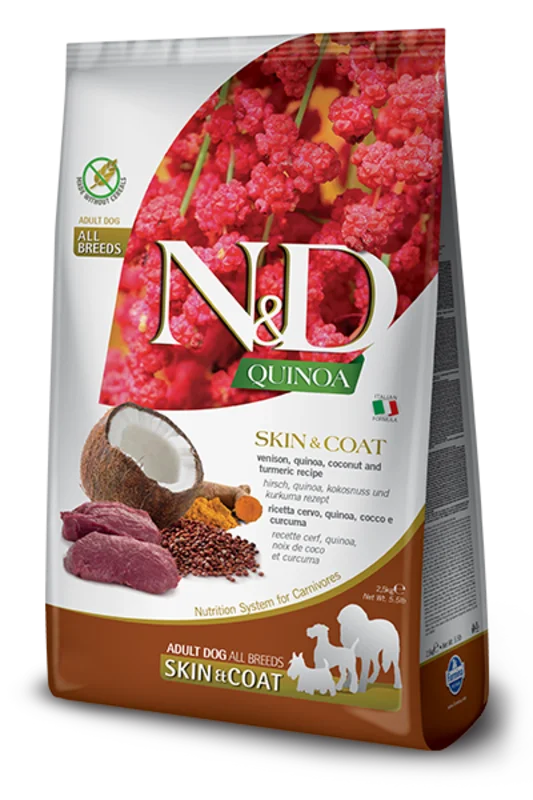 Farmina N&D Quinoa Skin & Coat Venison Adult Dog Food