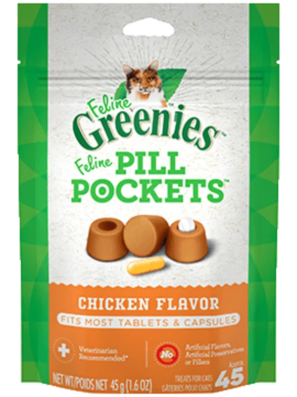 FELINE GREENIES PILL POCKETS Treats FELINE GREENIES PILL POCKETS Treats Chicken Flavor