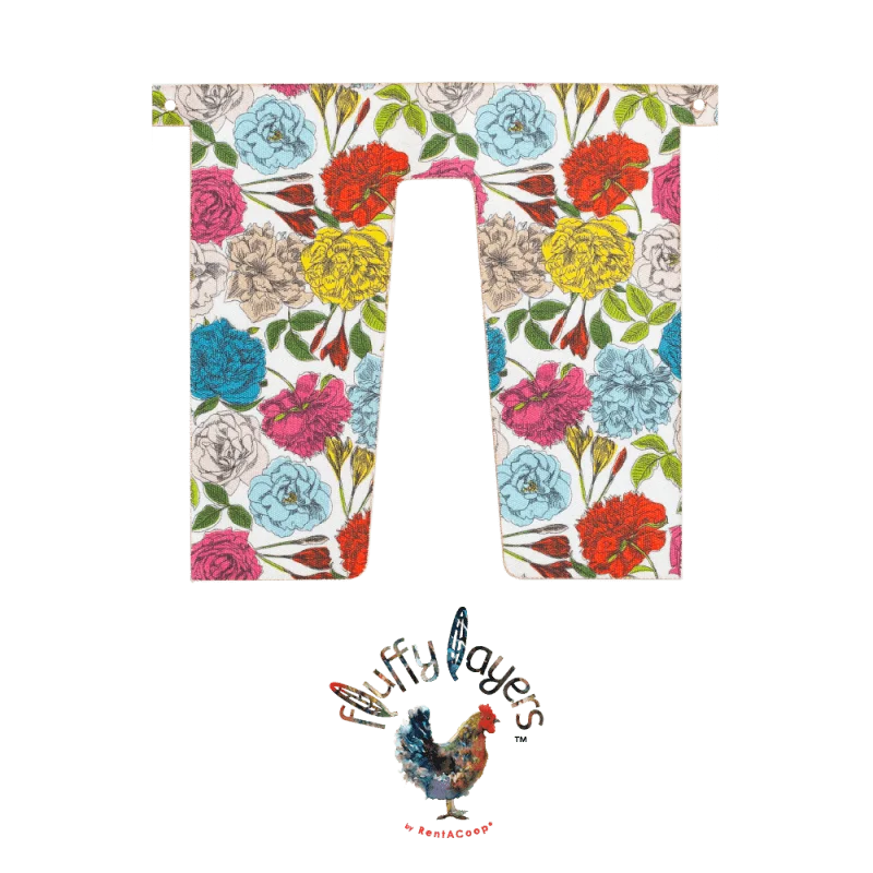 Fluffy Layers Curtains for RentACoop Nesting Box Efficiency - Floral Pop