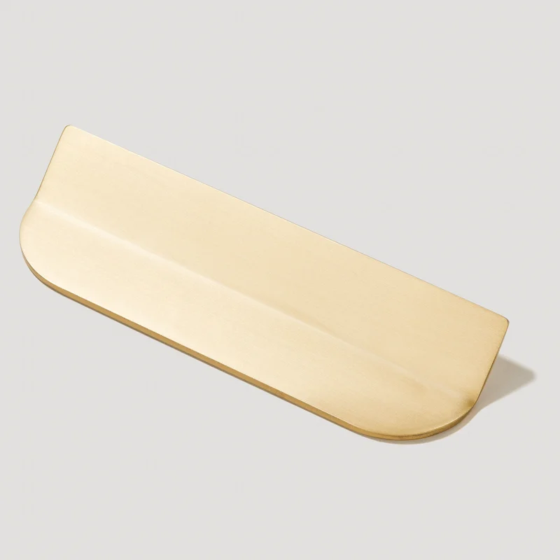 FOLD Long D Shape Front Mounted Handle - Brass