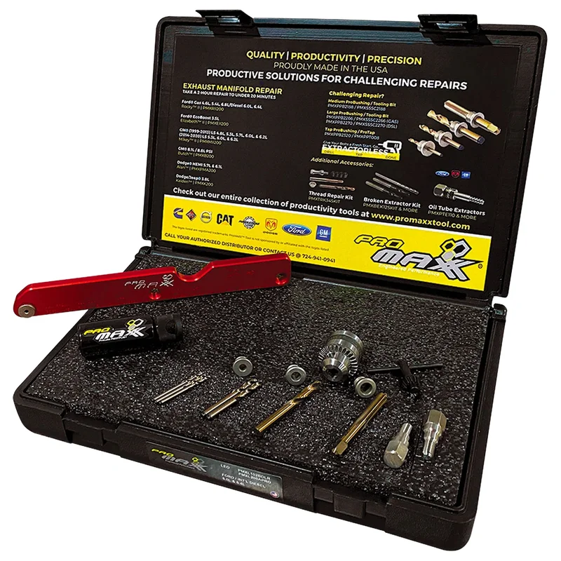 Ford 6.0L, 6.4L Power Stroke Diesel Exhaust Manifold Broken Bolt Repair Kit - Leo