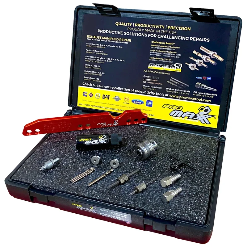 Ford Gas 4.6L 5.4L 6.8L Diesel 6.0L 6.4L Exhaust Manifold Broken Bolt Repair Kit - Rocky II