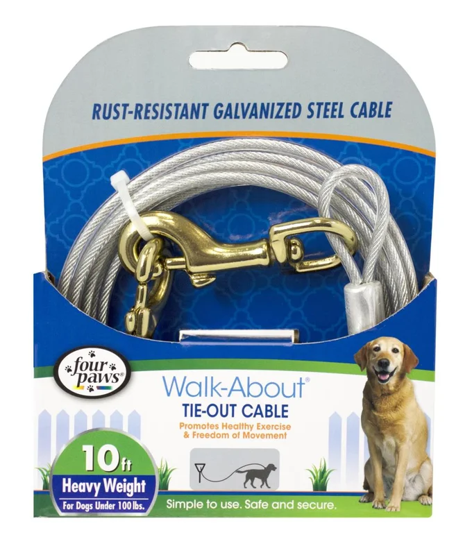 Four Paws Walk-About Tie-Out Cable - Heavy Weight