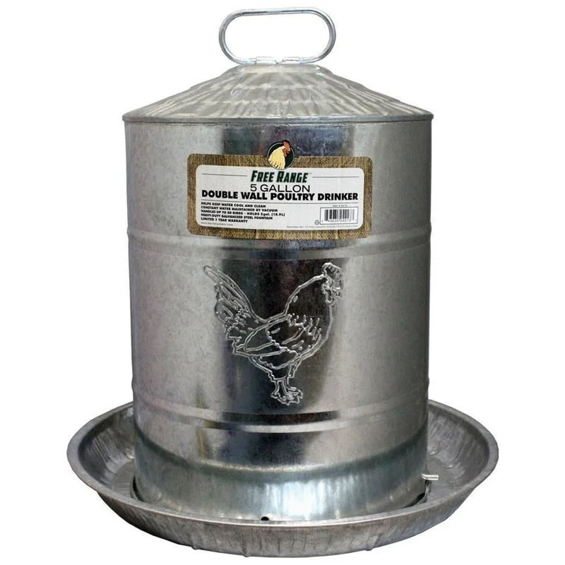 FREE RANGE GALVANIZED DOUBLE WALL DRINKER METAL