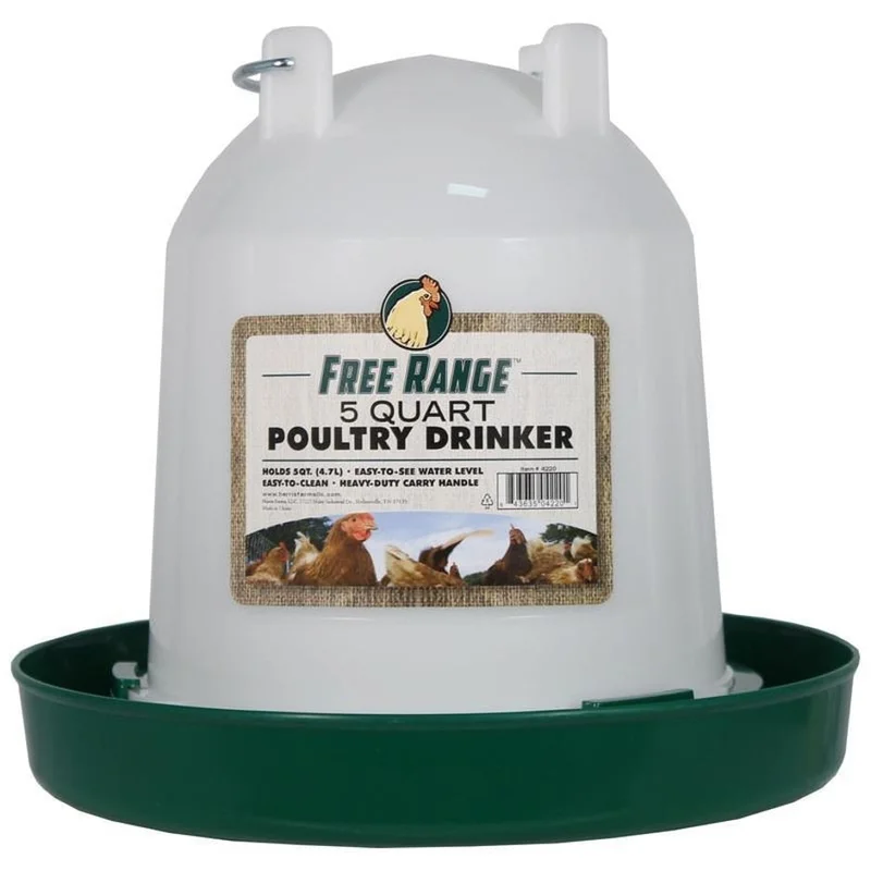 FREE RANGE PLASTIC POULTRY WATERER GREEN/WHITE