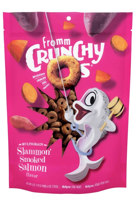 Fromm Crunchy Os Slammon' Smoked Salmon Flavor Dog Treats