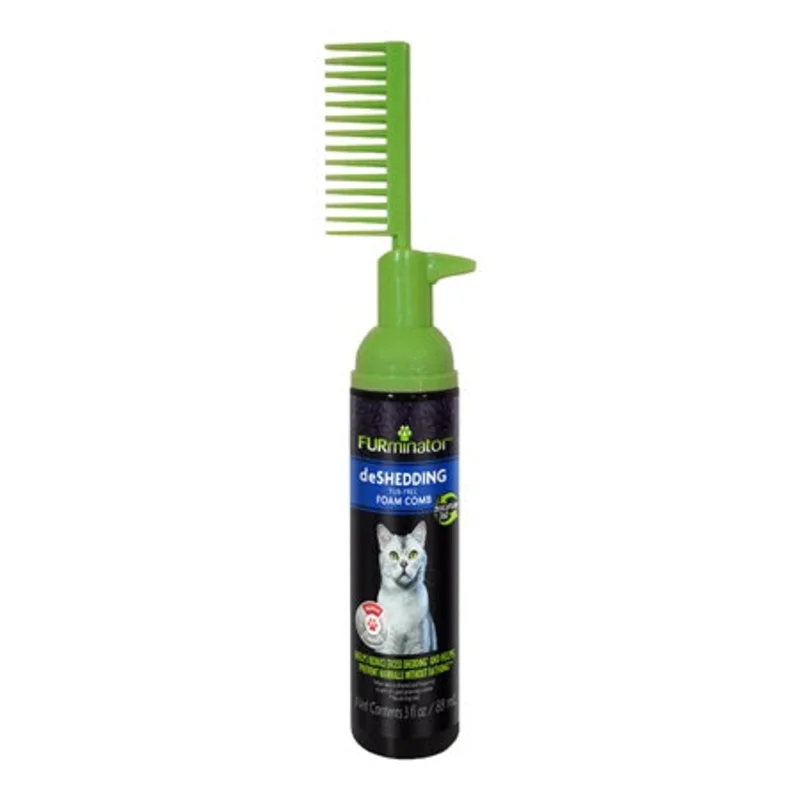FURminator Tub-Free deShedding Foam Comb for Cats