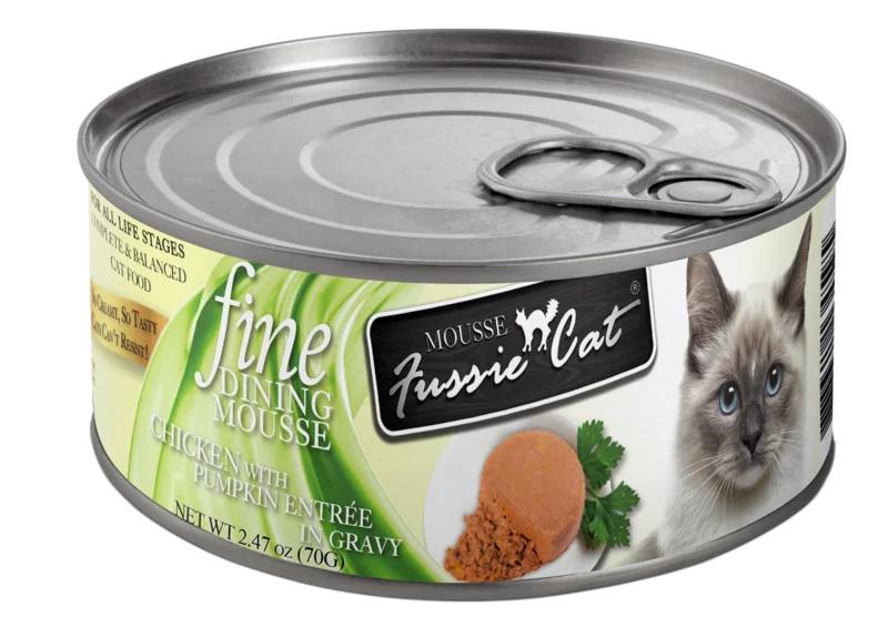 Fussie Cat Fine Dining - Mousse Chicken with Pumpkin Entree in Gravy Canned Cat Food
