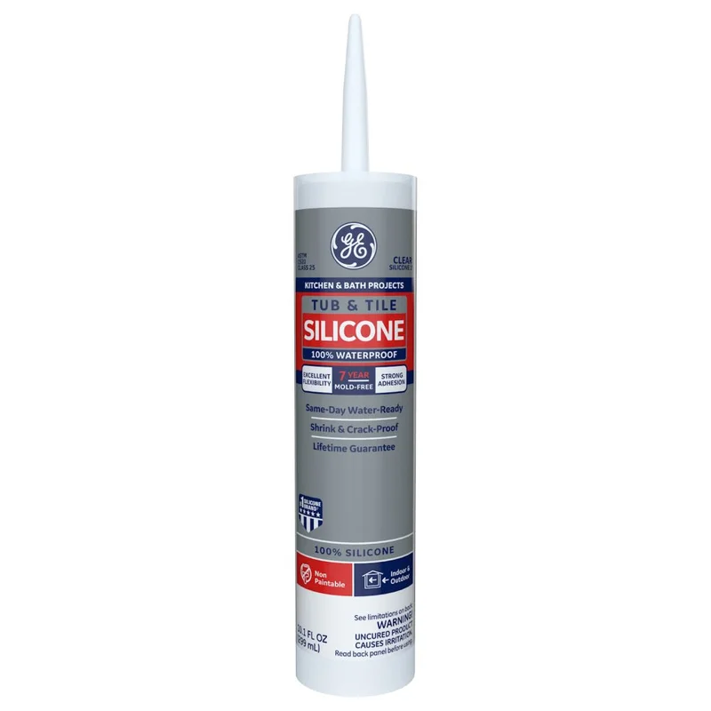 GE Sealants Tub & Tile Silicone 1 Sealant10.1 Oz. Clear Clear