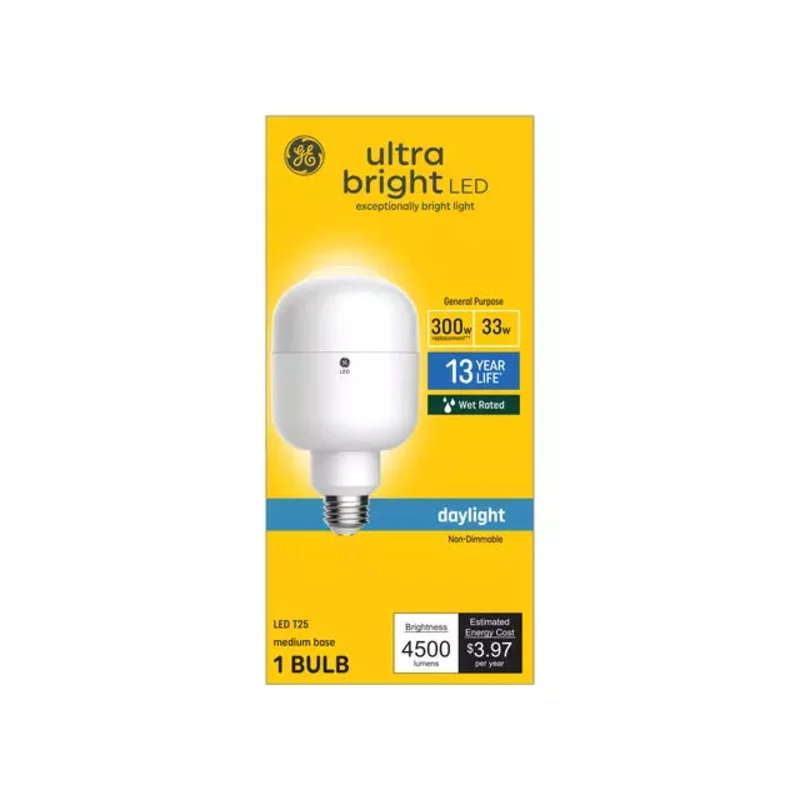 GE Ultra Bright LED 300 Watt Replacement Daylight T25 General Purpose Bulb