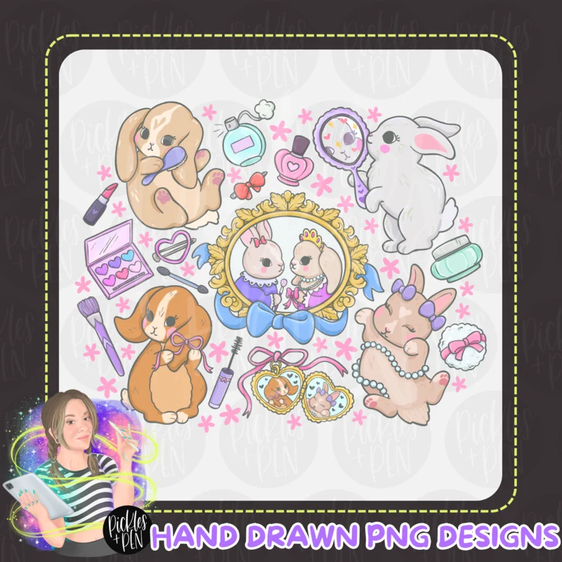 Glam Bunny PNGs [LIMITED]