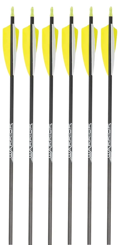 Gold Tip WARRIOR Fletched Arrows (Raptor Vanes & Feathers)