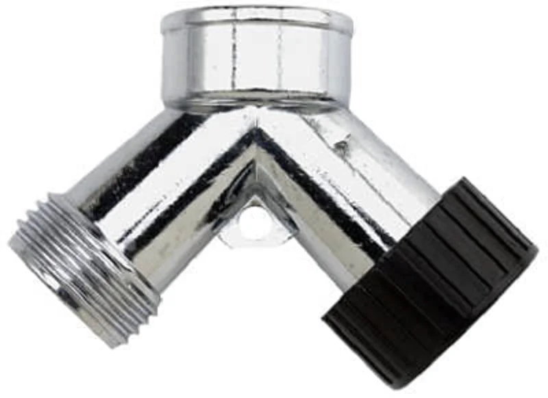 Green Thumb 2-Way Garden Hose Y Connector Zinc